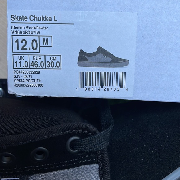 Vans Skate Chukka Low Men’s sneakers Denim Black/Pewter - Picture 16 of 16